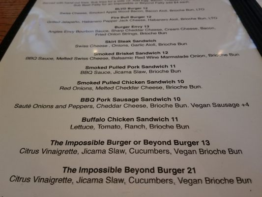 Menu photo 6 Boulevard Sports Lounge Chicago, IL