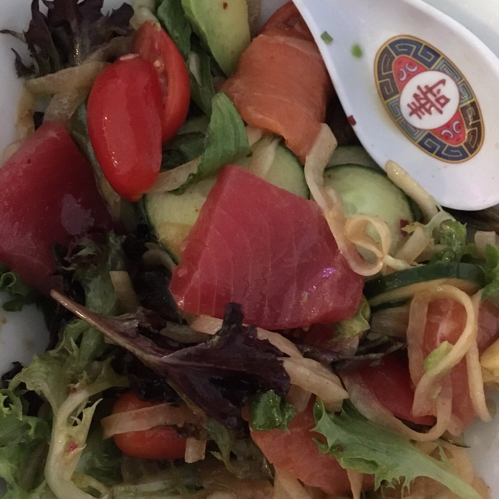 Speakeasy Ramen - Ahi tuna, salmon, avocado salad - Ramen Near Me - Springfield, Ohio Speakeasy Ramen - Ahi tuna, salmon, avocado salad - Ramen Near Me - Springfield, Ohio