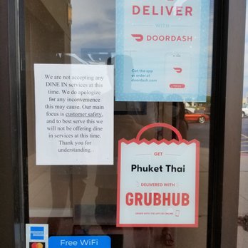 Phuket Thai - 2020-07-14. Phuket Thai. Chesterfield, MI. They deliver via DoorDash and GrubHub. All major Credit Cards accepted. - Thai Near Me - Chesterfield, Michigan