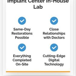 Dental Implant Center of Coral Springs, FL - Uses 3rd party outside labs that take weeks