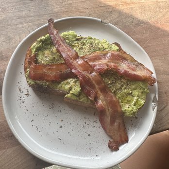 The Daily - Avocado toast with bacon added on top - Coffee & Tea Near Me - Charleston, South Carolina