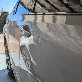 Action Dent PDR - Before the repair - Mobile Dent Repair Near Me Action Dent PDR - Before the repair - Mobile Dent Repair Near Me