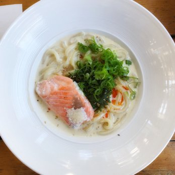 MeNami - Salmon Cream Sauce Udon - Japanese Near Me - Toronto, Ontario