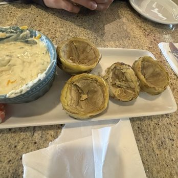 Giant Artichoke Restaurant - Artichoke hearts and spinach dip - American Near Me - Castroville, California Giant Artichoke Restaurant - Artichoke hearts and spinach dip - American Near Me - Castroville, California