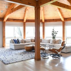 Adina Hall Design - Wauconda Lake House interior design project - living room.