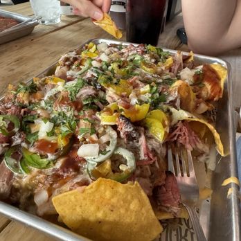 Rolling Smoke BBQ - BBQ nachos with pulled pork - Barbeque Near Me - Wheat Ridge, Colorado