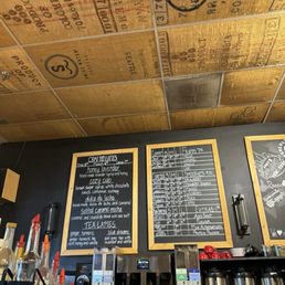 Coffee bags and menu Coffee bags and menu