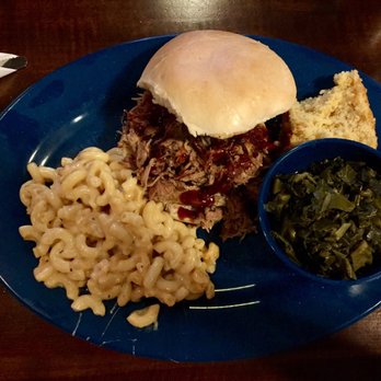 Brickyard Pub And BBQ - BBQ pulled pork with Mac and cheese, collards, and cornbread! - Barbeque Near Me - Lewiston, New York Brickyard Pub And BBQ - BBQ pulled pork with Mac and cheese, collards, and cornbread! - Barbeque Near Me - Lewiston, New York