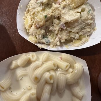 LJ's BBQ - Mac n cheese , the best potatoe salad I've ever put in my mouth! - Barbeque Near Me - Brenham, Texas