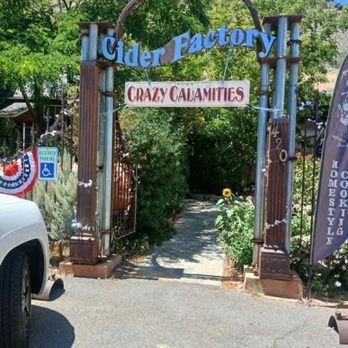 Crazy Calamities - Entrance to the courtyard of the restaurant. - Breakfast & Brunch Near Me - Virginia City, Nevada