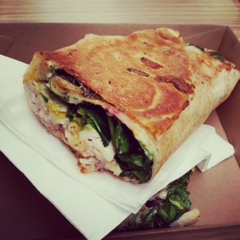 Hawthorne Garage - Chicken,  spinach and avocado wrap. Half was enough - Coffee & Tea Near Me - Hawthorne, QLD