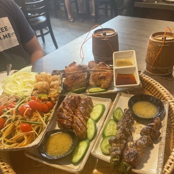Nok’s Kitchen - Papaya Salad, #1 - Lao Pork Sausage Combo, #2 - Ribeye Skewer Combo, #3 - Chicken Thigh Skewer Combo - Laotian Near Me - Westminster, California Nok’s Kitchen - Papaya Salad, #1 - Lao Pork Sausage Combo, #2 - Ribeye Skewer Combo, #3 - Chicken Thigh Skewer Combo - Laotian Near Me - Westminster, California