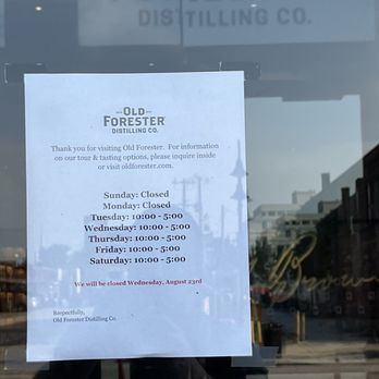 Old Forester Distilling - Hours - Distilleries Near Me - Louisville, Kentucky Old Forester Distilling - Hours - Distilleries Near Me - Louisville, Kentucky