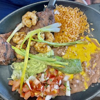 The Mexico Cafe - Steak ranchero with shrimp - Salad Near Me - Temecula, California