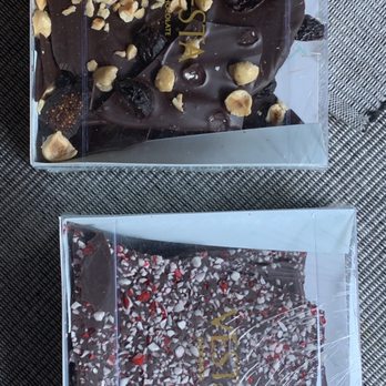 Vesta Chocolate - Fig and hazelnut bark and peppermint bark - Coffee & Tea Near Me - Upper Montclair, New Jersey