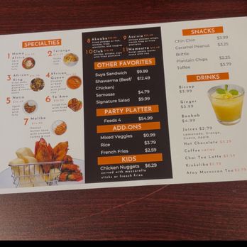 Nkasso - Menu as of Feb 2024 - African Near Me - Allentown, Pennsylvania