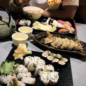Dono Sushi - Maki lunch combo!! Entire plate in front of photo came with salad & miso soup for only 15$! - Sushi Bars Near Me - Lethbridge, Alberta
