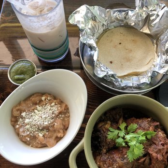 Tlaxcalli - Oxtail with tortilla, refried beans and horchata (before) - Mexican Near Me - Honolulu, Hawaii Tlaxcalli - Oxtail with tortilla, refried beans and horchata (before) - Mexican Near Me - Honolulu, Hawaii