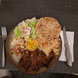 El Paso - Carne Asada plate & Papusa.