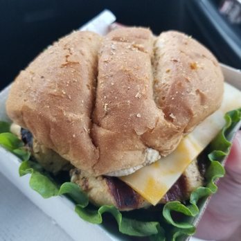 Chick-fil-A - Grilled Club with Colby Jack cheese bacon on the side . This sandwich tasted really good !! - Fast Food Near Me - Orange, California Chick-fil-A - Grilled Club with Colby Jack cheese bacon on the side . This sandwich tasted really good !! - Fast Food Near Me - Orange, California