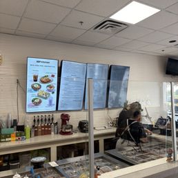 Menu on the screens in the back Menu on the screens in the back