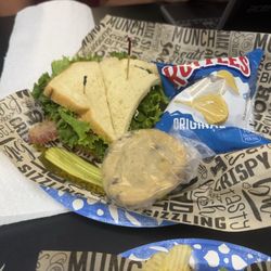 The BLT on white bread. Comes with chips, cookie, and a drink. Bread is homemade, all quality ingredients.