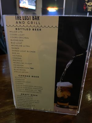 Menu photo 3 The Lost Bar and Grill San Antonio, TX