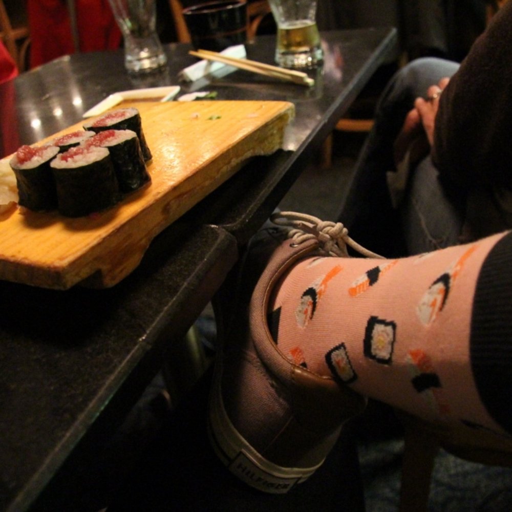 Hana Sushi - Tuna roll with sushi socks. - Sushi Bars Near Me - Bothell, Washington Hana Sushi - Tuna roll with sushi socks. - Sushi Bars Near Me - Bothell, Washington