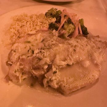 Cafe Seville - Bronzino- pan fried with crab meat, rice and veggies. I could drink the sauce! - Spanish Near Me - Fort Lauderdale, Florida