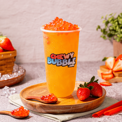 Chewy Bubble & Froyo - Strawberry Juice Tea
