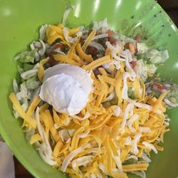 Torero’s Mexican Grill - Carne asada salad before mixing