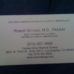 Robert W. Eitches, MD & Maxine B. Baum, MD - Tower Allergy - Business card