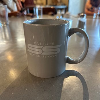 Tally's Silver Spoon - Coffee is delicious. Sitting at the community table that seats 9. - Desserts Near Me - Rapid City, South Dakota Tally's Silver Spoon - Coffee is delicious. Sitting at the community table that seats 9. - Desserts Near Me - Rapid City, South Dakota