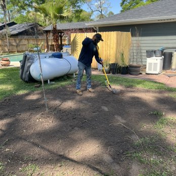 Valle’s Tree Services - Leveling area after a stump was ground to ensure grass grows nicely - Tree Services Near Me Valle’s Tree Services - Leveling area after a stump was ground to ensure grass grows nicely - Tree Services Near Me
