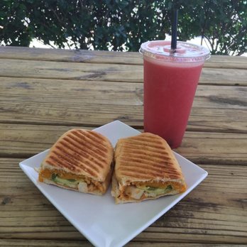 Hyper Coffee - chipotle chicken panini sandwich and watermelon juice - Coffee & Tea Near Me - Arcadia, California
