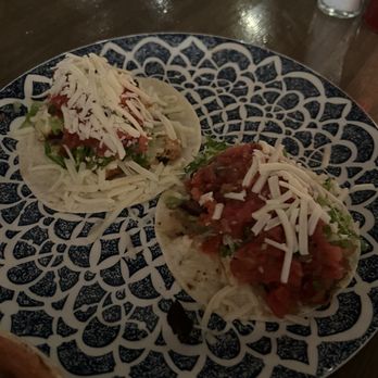 Caló Kitchen + Tequila - A La Carte Steak (Right) & Chicken (Left) Tacos - Cocktail Bars Near Me - Costa Mesa, California Caló Kitchen + Tequila - A La Carte Steak (Right) & Chicken (Left) Tacos - Cocktail Bars Near Me - Costa Mesa, California