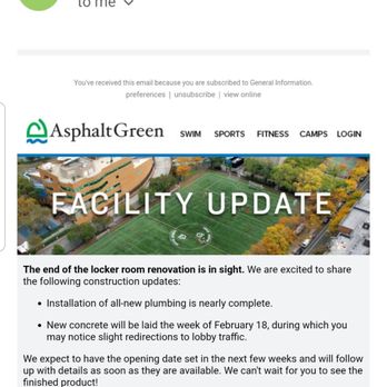 Asphalt Green - Upper East Side - Locker rooms still closed after 9 months - Swimming Pools Near Me - New York, New York