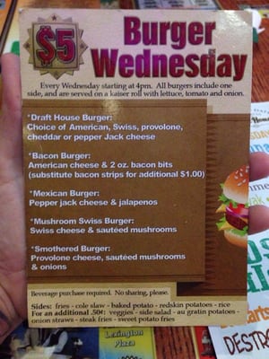 Menu photo 8 St. Lucie Draft House Port Saint Lucie, FL Menu photo 8 St. Lucie Draft House Port Saint Lucie, FL