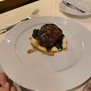 The Tree Room - Pepper steak with mashed potatoes and sautéed spinach - New American Near Me - Sundance, Utah The Tree Room - Pepper steak with mashed potatoes and sautéed spinach - New American Near Me - Sundance, Utah