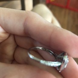 Small ball of gold placed inside the ring on both halves to strengthen it against future breaks! Small ball of gold placed inside the ring on both halves to strengthen it against future breaks!