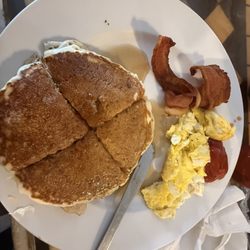 This is their pancake plate. It comes with 2 pancakes, eggs and a choice of meat