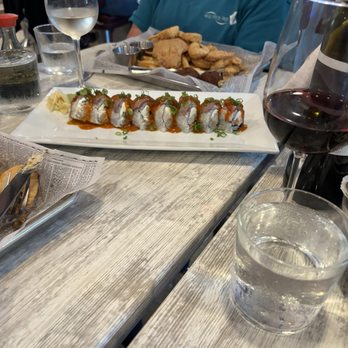 Blu Oyster - John's island sushi roll plus Shrimp & Flounder dinner - Seafood Near Me - Johns Island, South Carolina Blu Oyster - John's island sushi roll plus Shrimp & Flounder dinner - Seafood Near Me - Johns Island, South Carolina