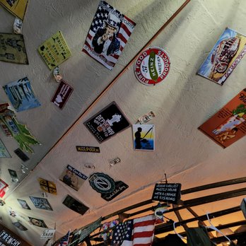 Bay Haven Inn - a ceiling covered in stickers - Music Venues Near Me - Newport, Oregon Bay Haven Inn - a ceiling covered in stickers - Music Venues Near Me - Newport, Oregon