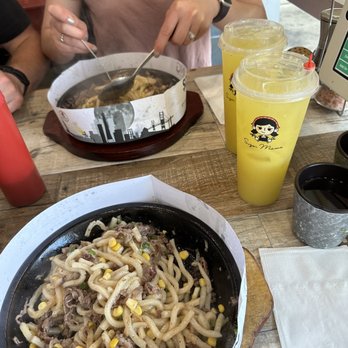 Sizzling Lunch - Beef udon with calamansi sugar cane - Japanese Near Me - San Jose, California