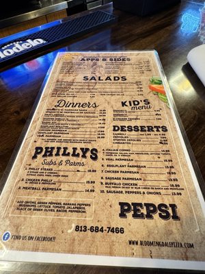 Menu photo 2 Bloomingdale Pizza Valrico, FL