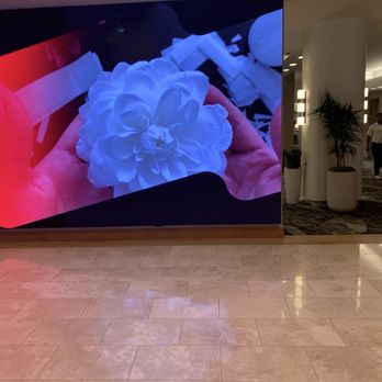 Hyatt Regency Irvine - Lobby with digital art - Hotels Near Me - Irvine, California
