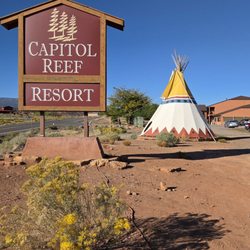 Capitol Reef Resort - Signage next to a Tepee 09-23-2025