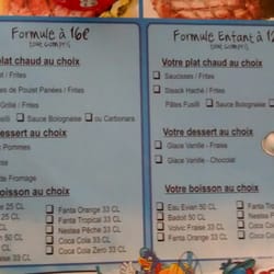 Le Parc Saint Paul - Le menu de l'auberge rouge.