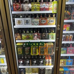 One of their many doors of fully stocked craft beer options