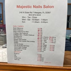 Majestic Nails - Menu prices